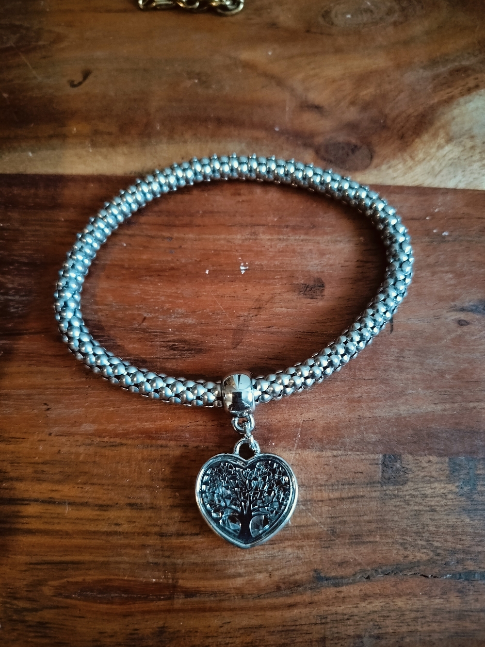 Silver Heart Tree of Life Charm Bracelet - Women's Jewelry